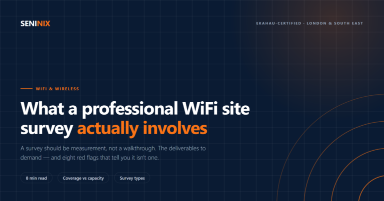 Seninix: what a professional WiFi site survey actually involves.
